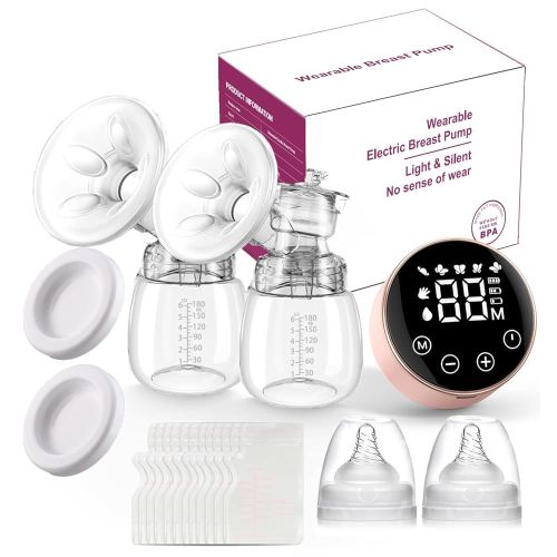 Electric Breast Pump, 3 Modes 9 Levels,Whisper-Quiet Electric Breast Pump, Anti-Backflow, Touchscreen LED，Portable for Home & Travel