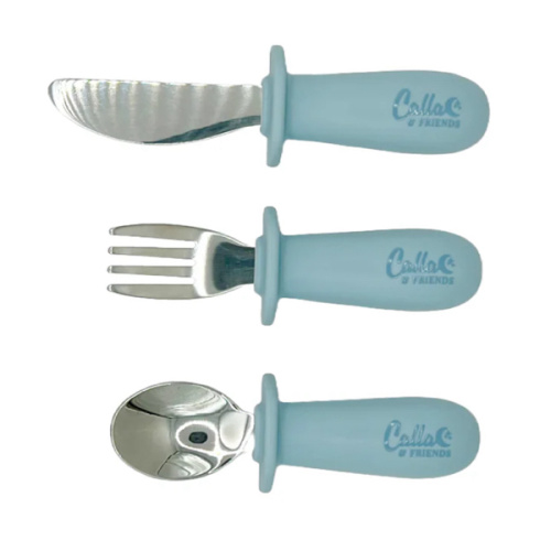 Silicone & Stainless Steel Toddler Utensil Set – Calla and Friends