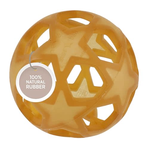 HEVEA Upcycled Star Ball Made from 100% Upcycled Natural Rubber Plant Based, Plastic-Free, Eco-Friendly, BPA-Free & FDA Approved