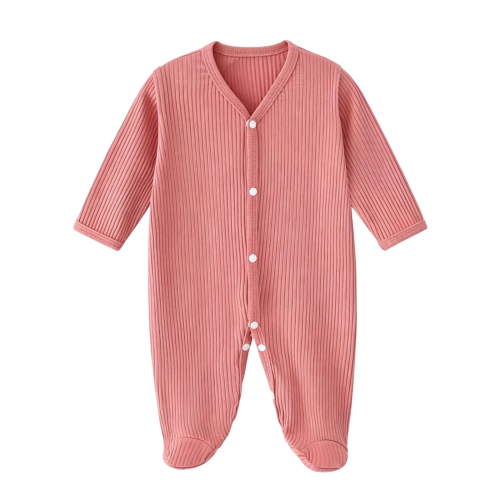 XUNKUSGA Baby Clothes Cotton Soft Long Sleeve Button Baby Boys' Footies & Rompers Comfortable Skin-Friendly Unisex Baby Boy Girl Romper Jumpsuit,0-6 Months
