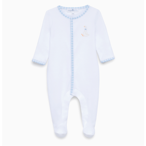 Silly Goose Embroidered Footie