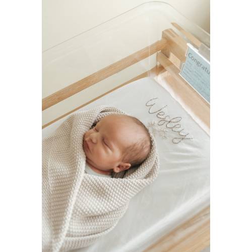 Embroidered Bassinet Sheet
