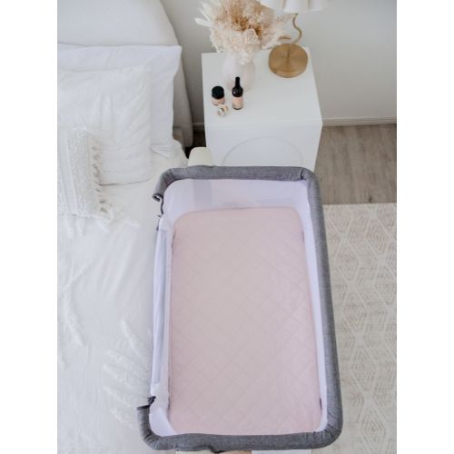Co-Sleeper/Change Mat Fitted Waterproof Sheet | Lullaby Pink