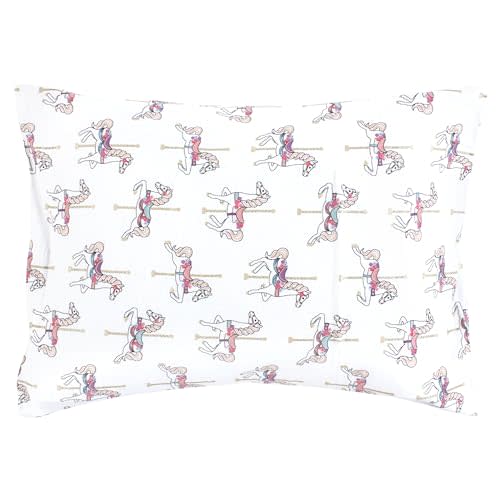 Hudson Baby Unisex Baby Cotton Toddler Pillow Case, Carousel Horse, One Size