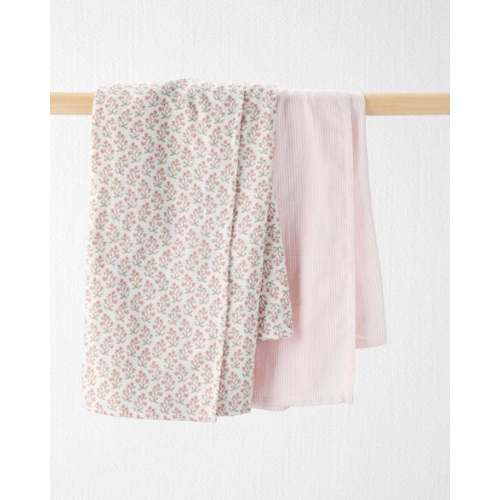 Baby Girl 2-Pack Organic Cotton Muslin Swaddle Blankets - Little Planet | Carter's