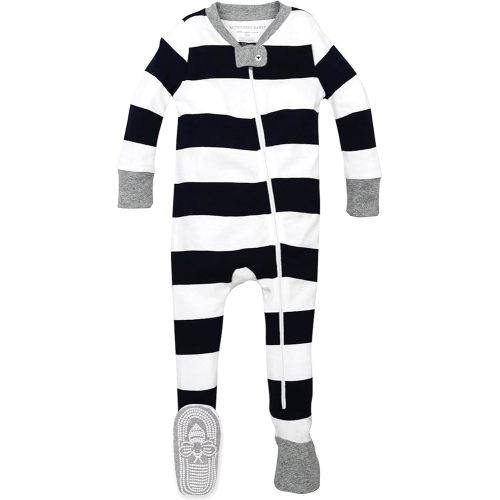 Burt's Bees Baby baby-boys Sleeper Pjs, 100% Organic Cotton, One-piece Footie, Zip Up Jumpsuit, Snug Fit Pajamas