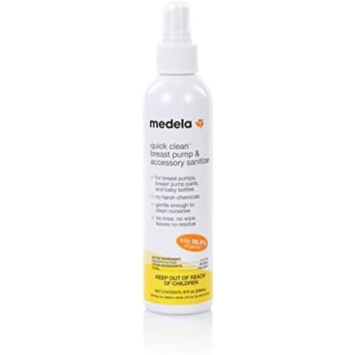 Medela Quick Clean Sanitizer Spray Safe | No Rinse | 8 fl oz | 1Ct