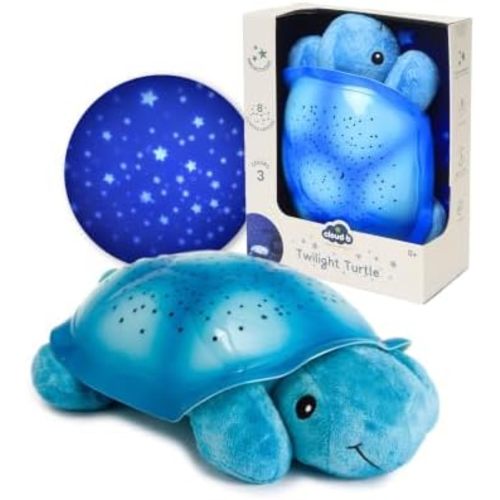 Cloud b Calming Nightlight Star Projector | Gentle Brightness | 3 Colors | 8 Constellations | Auto-Shutoff | Twilight Turtle Blue