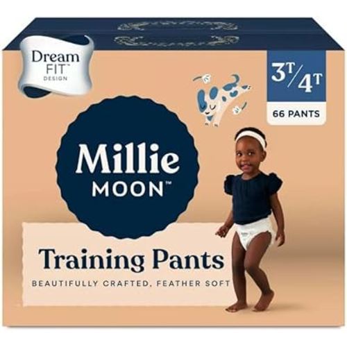 Millie Moon Disposable Training Pants-3T-4T (66ct) Diaper Weight Range: 28 to 39 lbs