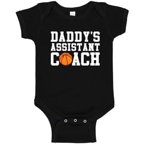 Daddy's Assistant Coach Basketball Baby One Piece Bodysuit Or Toddler Shirt Cute Coach Gift