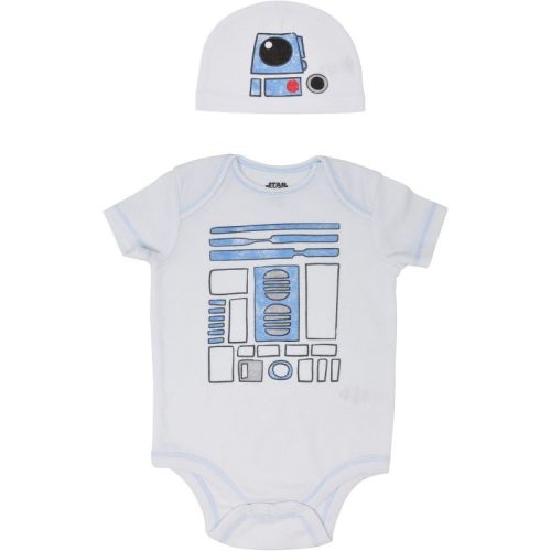 Star Wars R2-D2 Newborn Baby Boys Costume Short Sleeve Bodysuit and Hat 0-3 Months