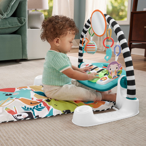 Fisher Price Glow and Grow Kick & Play Gym - Blue