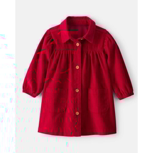 Baby Girl Corduroy Long-Sleeve Dress - Red | Carter's