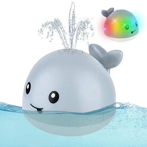 Whale Automatic Water Spray Bath Toy With LED Lights - Induction Sprinkler for Bathtub, Swimming Pool, Bathroom (Boys, Girls)