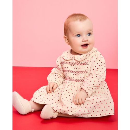 Baby Embroidered Corduroy Dress & Bloomers Set
