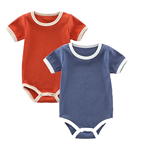 Jimonda Baby Bodysuit, Baby Girls Boys Romper,Gender Neutral Baby Clothes, Organic Cotton,Pack of 2