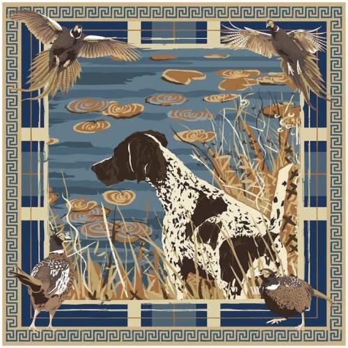 Pheasant Watch Double-Sided Silk Scarf