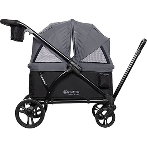 Baby Trend Navigator 2-in-1 Stroller Wagon, Dash Black