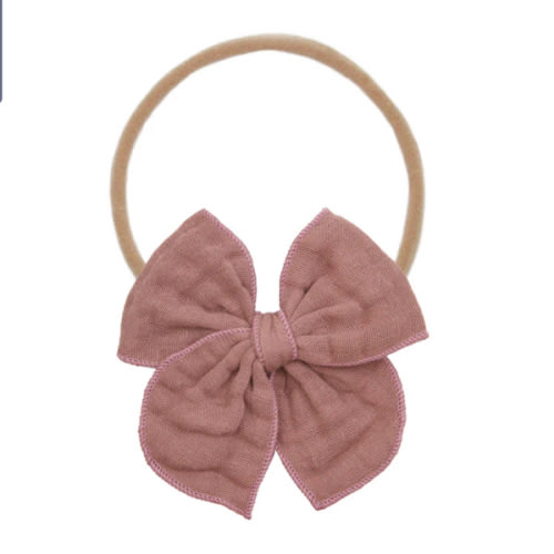 Cloud Muslin™ Heirloom Bow - Berry Headband – Lou Lou & Company