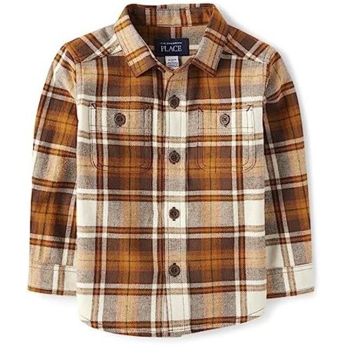 The Children's Place Baby-Boys and Toddler Long Sleeve Plaid Flannel Button Up Shirt