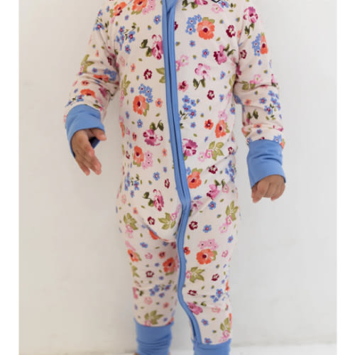 Clara Floral Zipper Romper PRE-ORDER SHIPPING 10/24 – In My Jammers