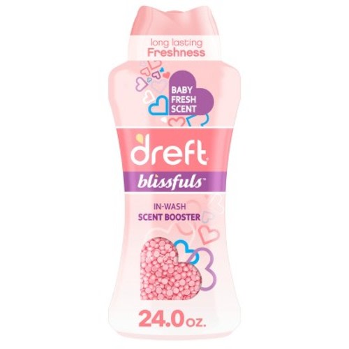 Dreft Blissfuls Baby Fresh Scent In-Wash Scent Booster Beads - 24oz: Odor Control, Bleach-Free, Spill-Resistant Lid, High Efficiency