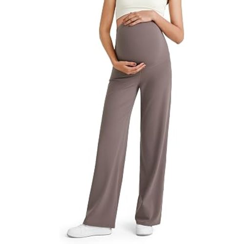 G4Free BareFeel Maternity Yoga Pants Pregnancy Slacks Over the Belly