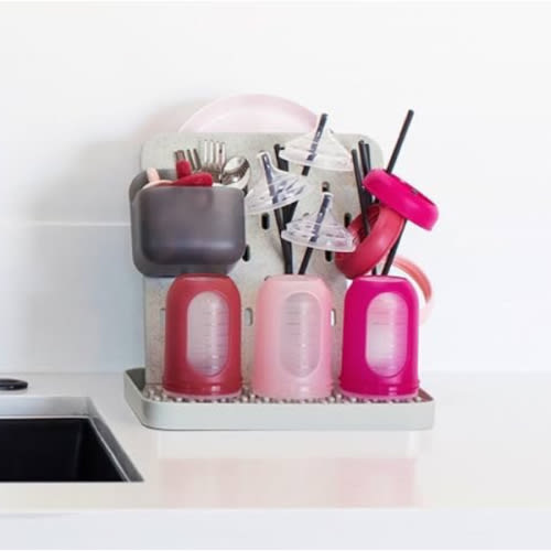 Boon Groove Vertical Baby Bottle Drying Rack - Customizable Drying Rack for Bottles, Toddler Cups, and Baby Accessories - Baby Bottle-Feeding Supplies - Holds 6 Baby Bottles