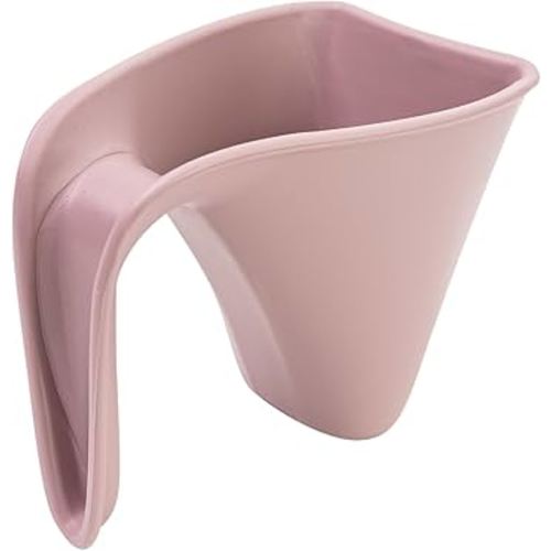 Shnuggle Bath Rinse Jug | Soft Rim Baby & Toddler Shampoo Rinser | Bath Hair Rinsing Cup | Hair Wash Jug with Handle | Essential Bath Accessories | Blossom Pink