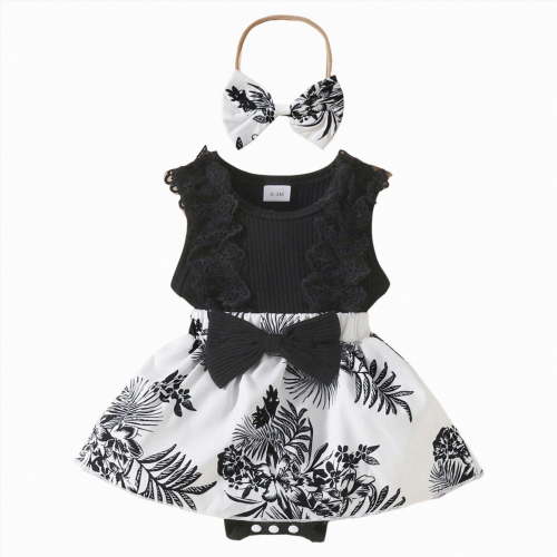 Leey-World Baby Onesies Baby-girls Short Sleeve Mix & Match Bodysuits Baby Onesies(Black,0-3 Months)