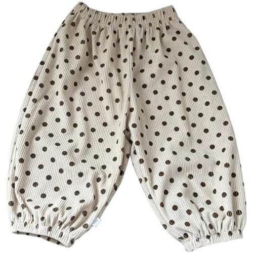 Toddler Girls Cute Bunny Dot Floral Print Corduroy Pants Kids Casual Bubble Sweatpants Baggy Joggers Elastic Waist