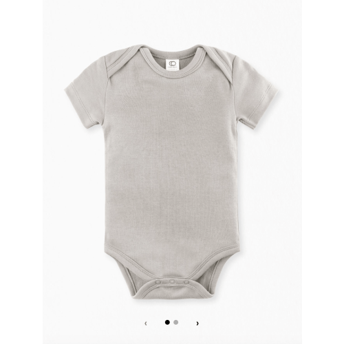 6-12 Months Short Sleeve Bodysuit - Stone