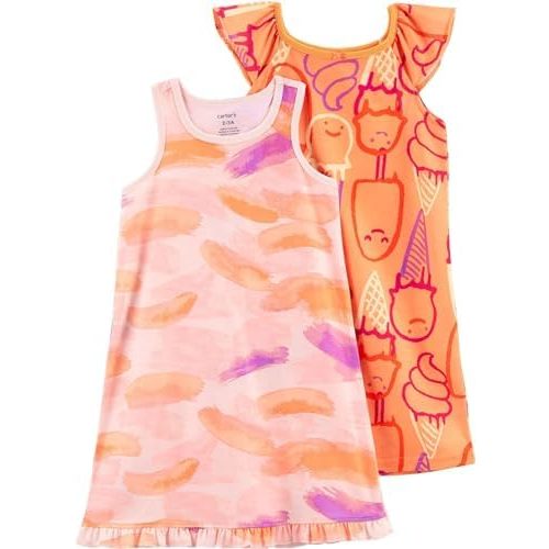 Carter's Girls' 2 Pk Gown Poly 373g082
