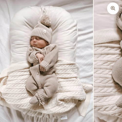 Luna + Luca Classic Purl Knit Jumpsuit - Heather Beige