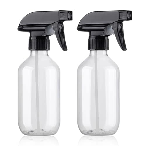Teyssor Spray Bottles Water Spray Bottle 2 Packs- BPA Free -10 oz/300 ml Plastic Refillable Containers Fine Mist Small Spray Bottle with Adjustable Nozzle for Hair, Cooking, Cleaning