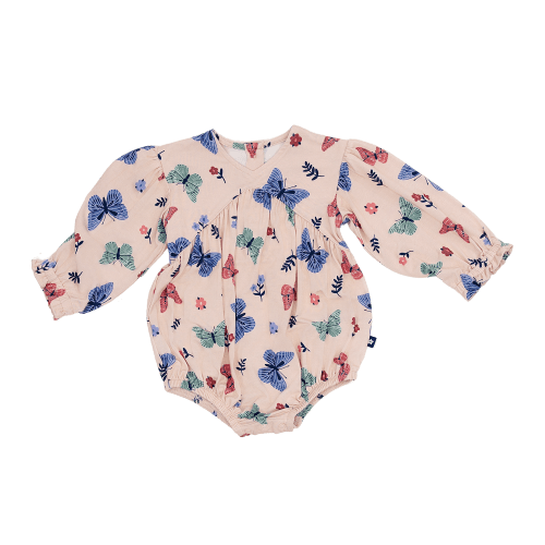 Larkspur Baby | Bubble Romper in Butterfly Parade