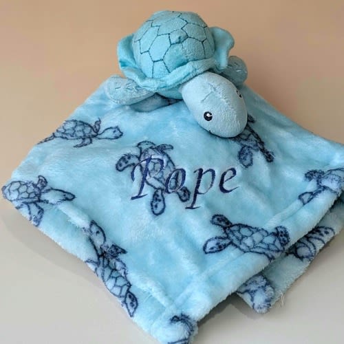 plush octopus lovey baby turtle blanket ocean shark decor newborn shower gift boy nursery aesthetic personalized toddler stuffed animal toy