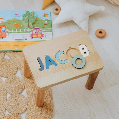 Name Puzzle Step Stool for Toddlers
