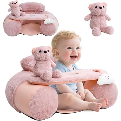 KAKIBLIN Baby Sit Me Up Seat, Inflatable Baby Seat with Cover for Babies 3-36 Months,Portable,Inflatable Sit & Play Floor Seats for Sitting Up