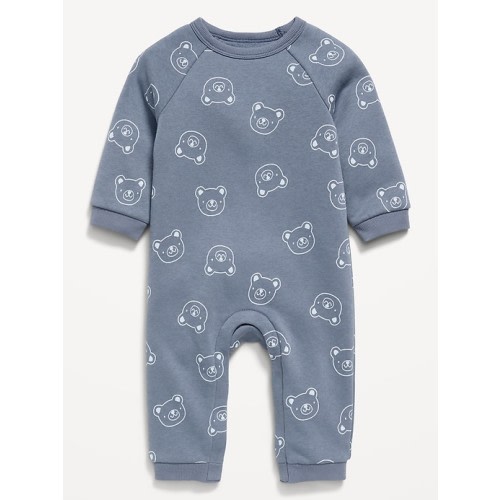 Printed Long-Sleeve Fleece One-Piece for Baby