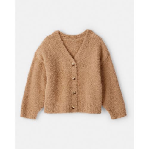 Toddler Girl Fuzzy Cardigan Sweater - Brown - OshKosh B'gosh | Carter's
