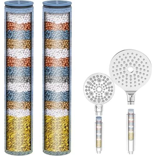 MakeFit Shower Head Filter Replacement Cartridge for SSJ781/DSSJ781/ DSSJ781-01 MakeFit Filtered Handheld Shower Head (2-PACK)