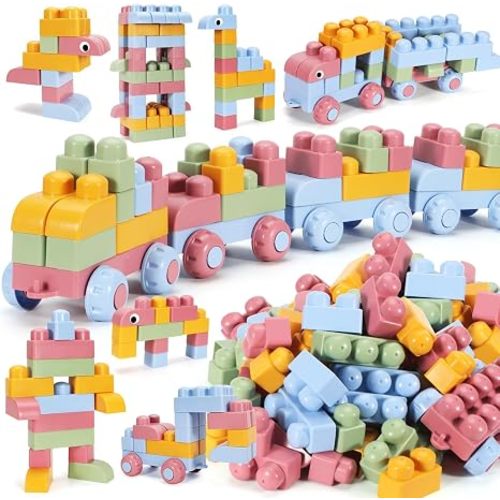Mega Multicolor Blocks for Toddlers 1-3 Big Soft Building Blocks 78 Pcs