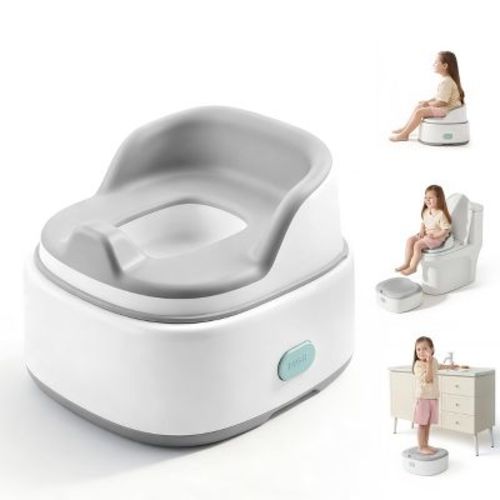 Lalalark 3-in-1 Toddler Potty Training Toilet Baby Seats Seamless Tpe Floor Stepstool Non Absorbent Potty Chair Toilet Trainer Travel Home Infant Care
