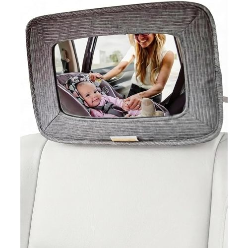 GoldBug Soft Sided Rear & Forward Facing Safety Mirror for Baby & Toddler - Shatter Resistant - Jumbo Baby Car Mirror