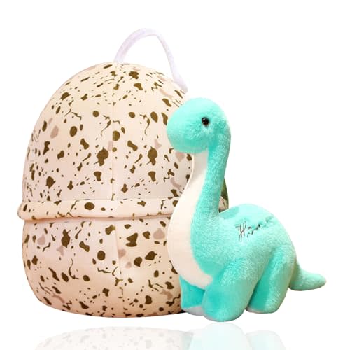 Dinosaur Stuffed Animal Toys,Dino Plush Figure Toys Small Dino Pterosaur Plush Toys with Big Dinosaur Egg Cute Plush Doll Soft Stuffed Animal Gift for Boys Girls Baby Kids Toddlers (9.8in)