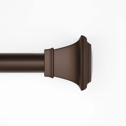 Mainstays 1" Bronze Square Single Curtain Rod Set, 30-84", Oil Rubbed Bronze