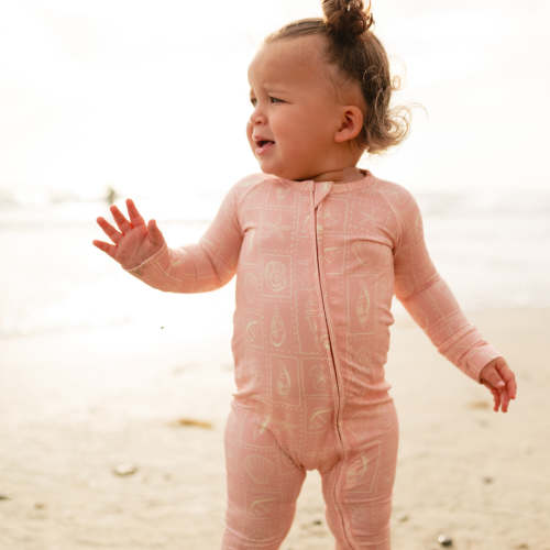 Infant Romper in Pink Seashell