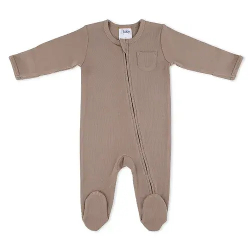 4baby Ribbed Romper Chocolate | Baby Bunting AU