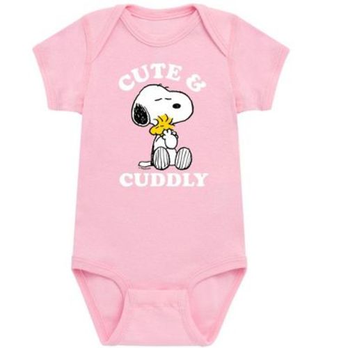 Boys' Peanuts Cute and Cuddly Baby Graphic One Piece - Light Pink - 6 Months